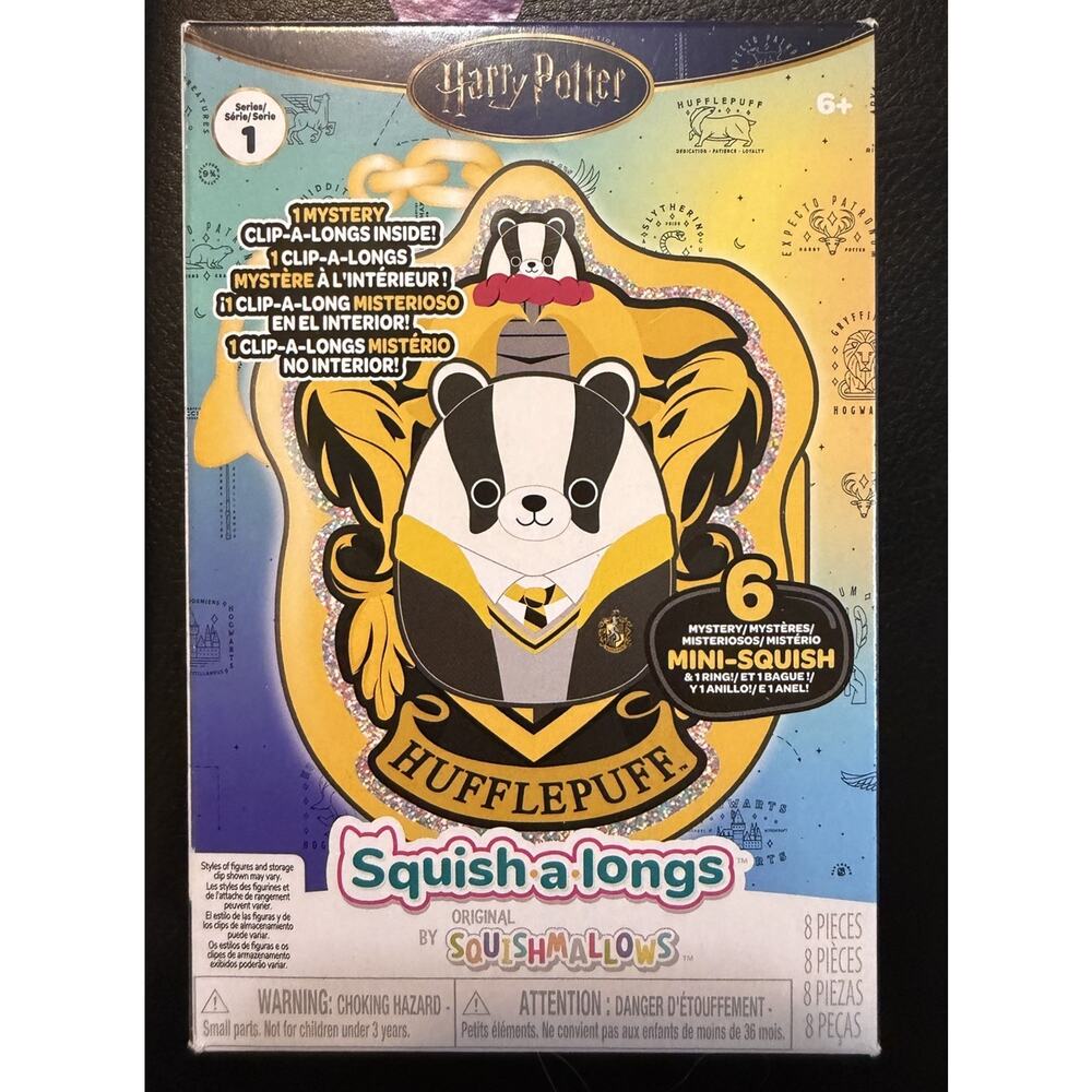Squish-a-longs “Harry Potter” Clip-a-Longs Mini-Squish Hufflepuff Multipack